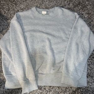 Gray crewneck sweater